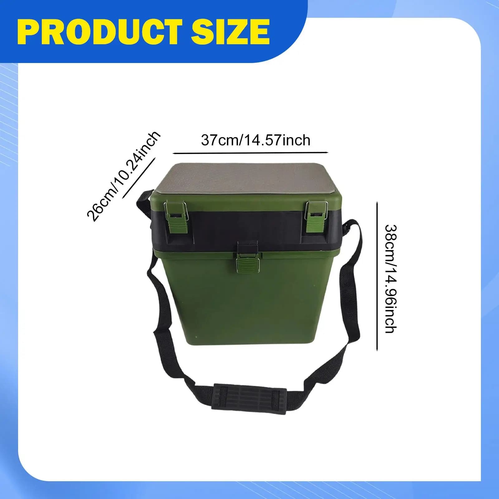 Scatola per Attrezzatura da Pesca Impermeabile, Resistente, Portatile, Multifunzionale, Comoda per Pescatori, Contenitore per Esche e Attrezzi da Picnic