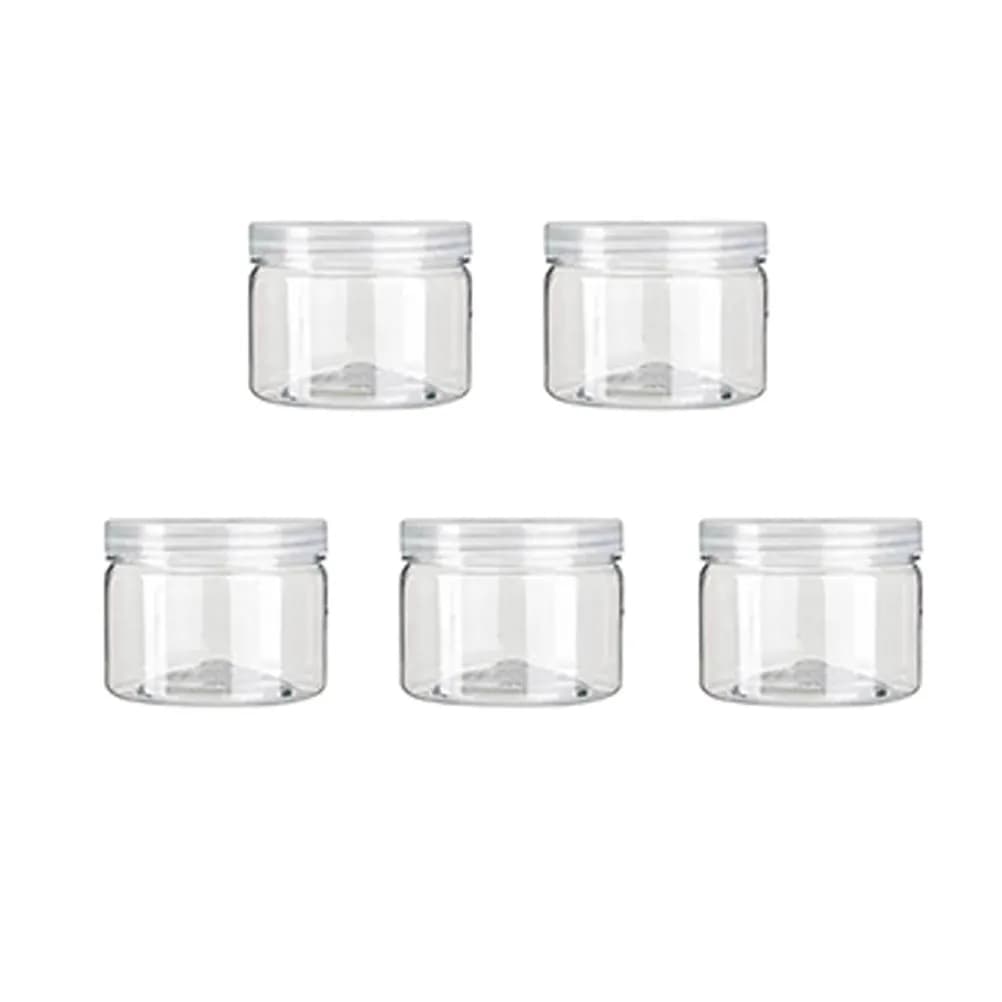 12Pcs Food Sealed Jars Sets Pet Plastic Clear Storage Containers Screw Caps for Spices Mica Powder Pigment Organizers