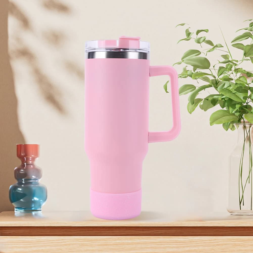 Silicone Water Bottle Boot Anti-Slip Protective Sleeve Heat Insulation Bottom Cover for Stanley 20-40oz Water Bottle