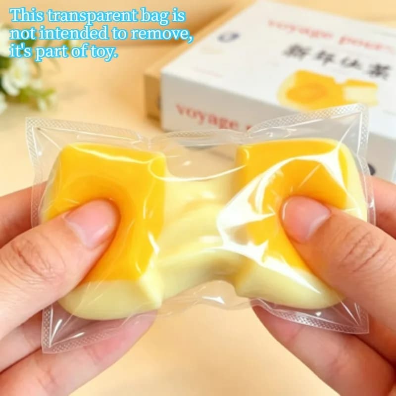 Novelty Stretch Pull Rice CakeSquishy Fidget Toy Super Soft TPR Squeeze Toy Food Model Stress Relief Decompression Gift For Kids