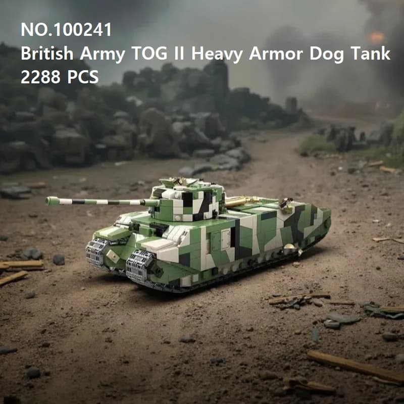 2288 Pezzi Blocchi da Costruzione Militari MOC, Modello di Carro Armato Pesante TOG II dell'Esercito Britannico, Giocattolo Educativo Regalo per Ragazzi