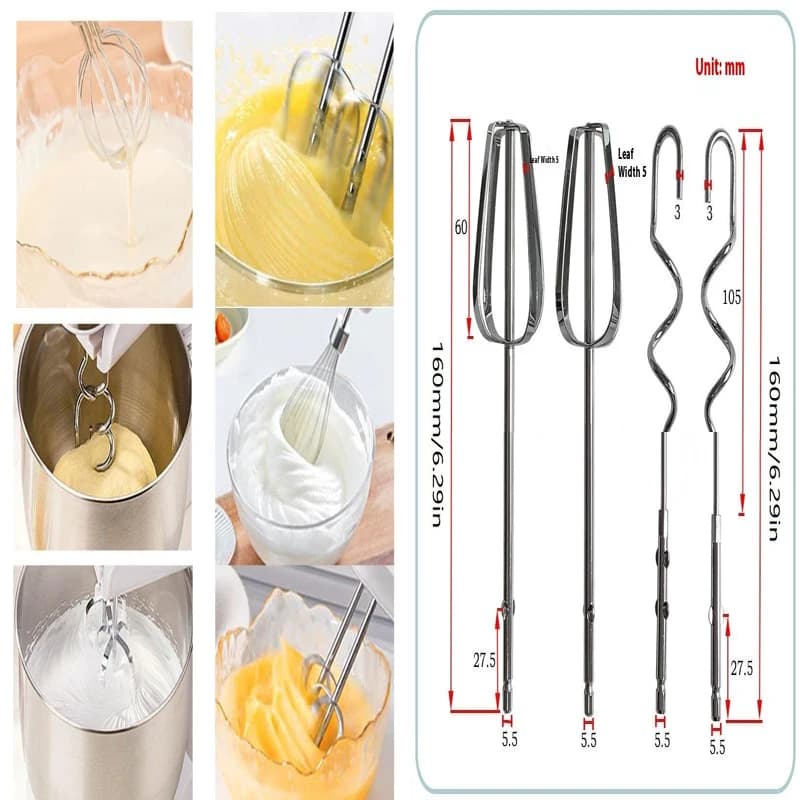 1/2/4Pc Frulline for Electric Eggs Shaking Hook for Electric Eggs in Steel Accessories Frusta for Portable Eggs Mixing Stick Kitchen Mixer