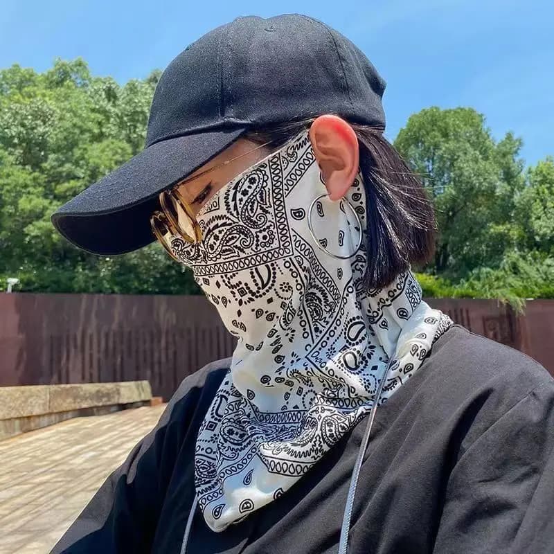 Maschera Solare Estiva per il Viso, Protezione Solare Traspirante per Sport all'Aperto, Copriviso da Donna per Ciclismo, Guida, Escursionismo, Sciarpe alla Moda
