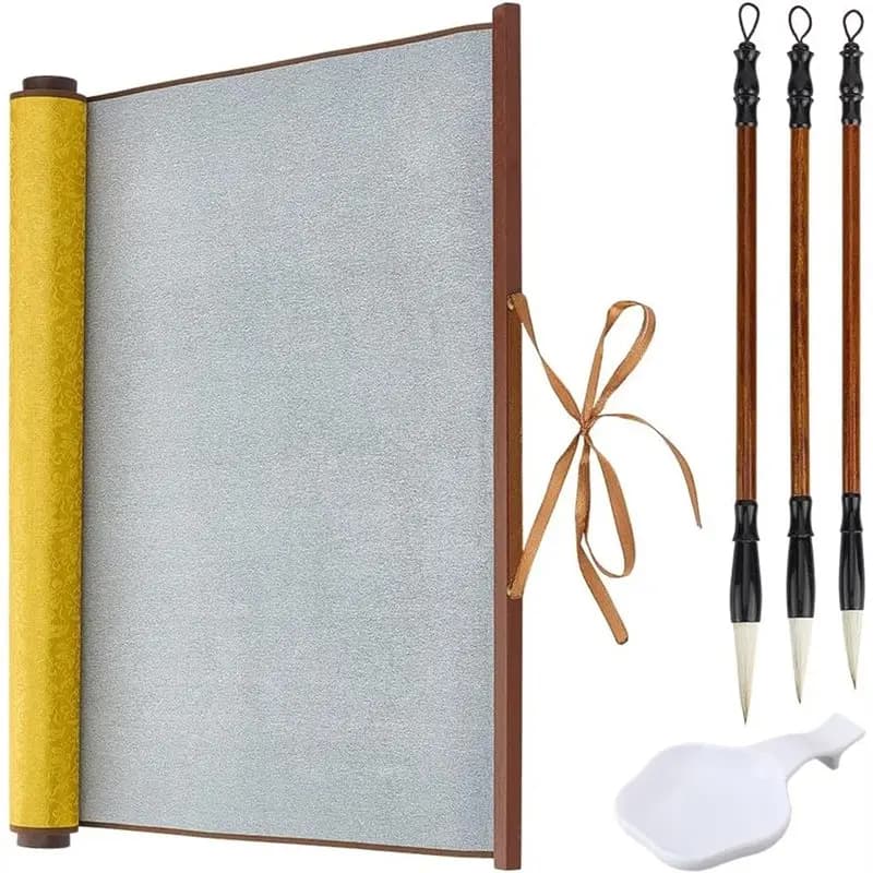 MACH-Reusable Water Writing Magic Cloth Blue No Ink Chinese Calligraphy Paper Set For Beginners B