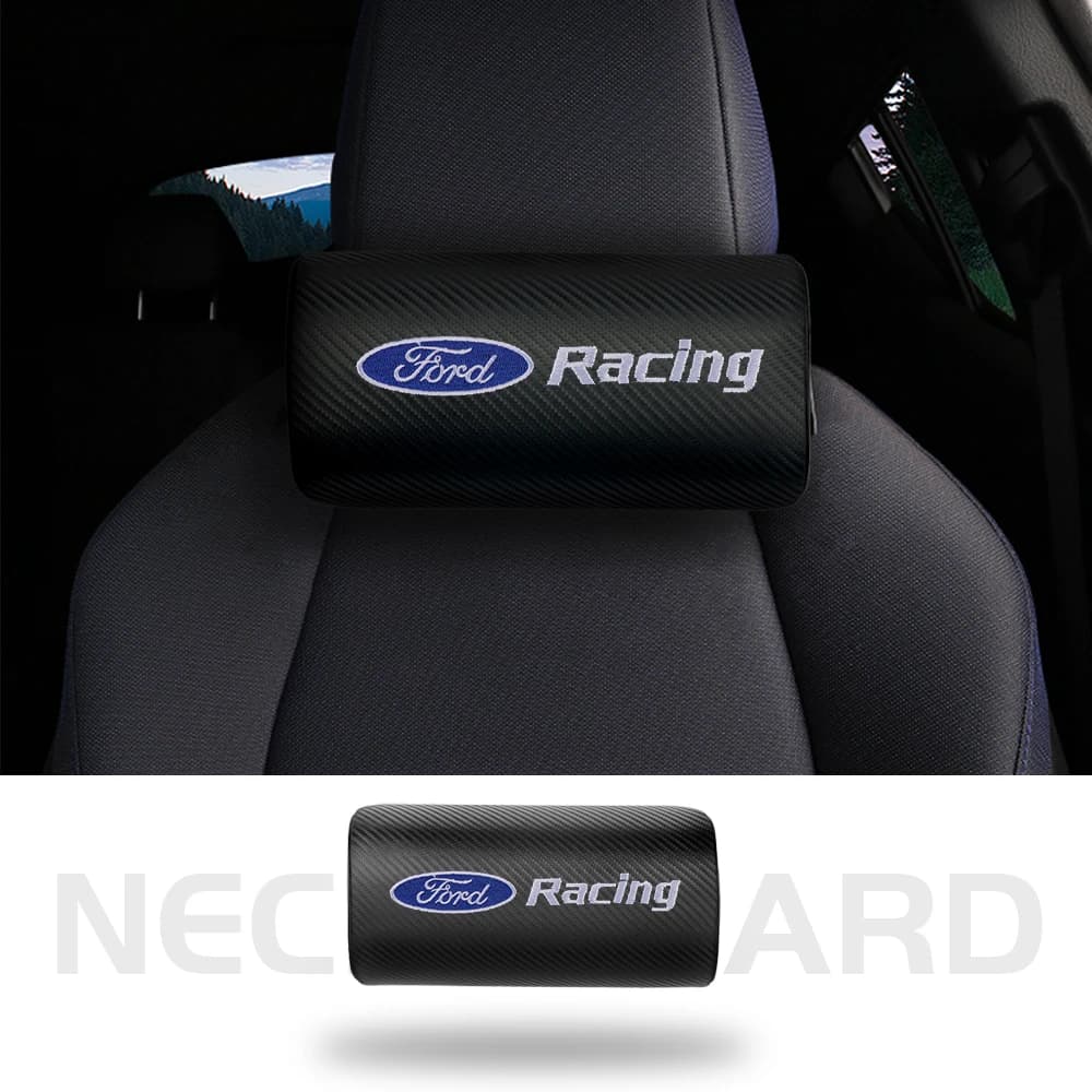 Car Logo Headrest Neck Head Support Pillow Auto Accessories For Ford Focus Fiesta Kuga Ranger Mondeo Escape Mustang Smax Edge ST