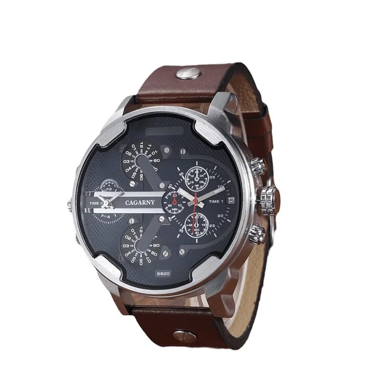 Cagarny Watch 6820 Dual Display Watch Men Military Relogio Masculine Sport Casual Men's Watch with Men's Quartz Watch Strap