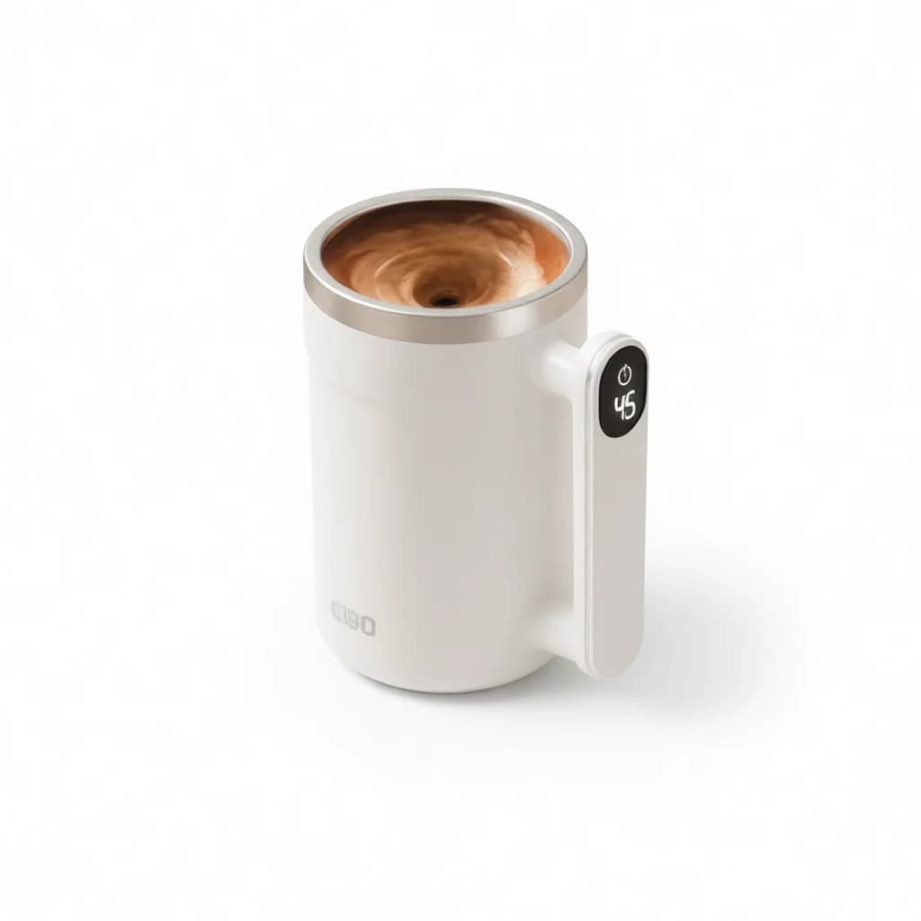Portable Automatic Mixing Cup Stainless Steel Digital Coffee Mug Self Stirring Blender For Powder Milk Coffee Drinks