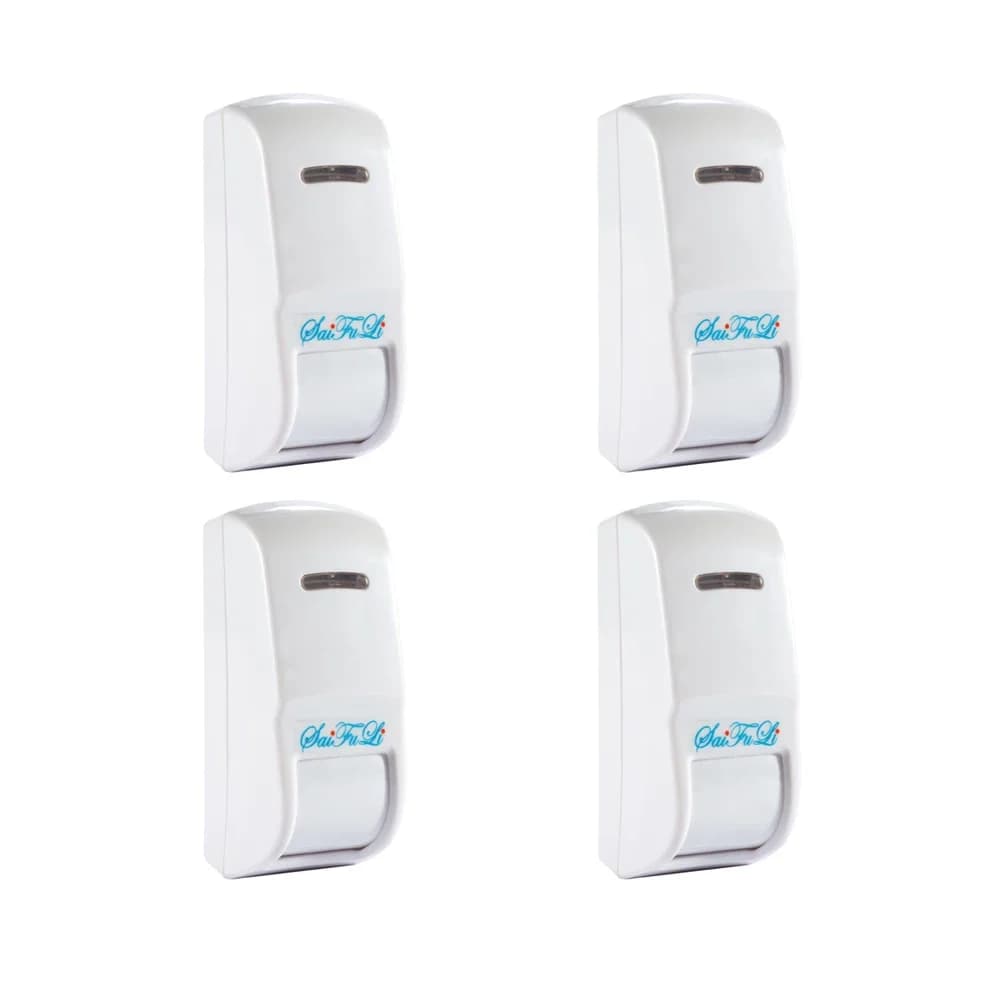 Rivelatore a infrarossi per tende a filo da 4 pezzi per sistema di allarme di sicurezza domestica NC/NO uscita contatto secco 15 ° Sensore di movimento PIR