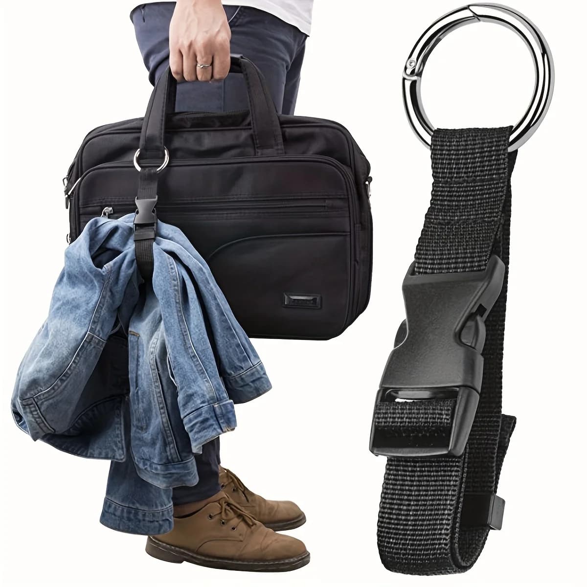 Bagaglio da viaggio zaino con cinturino fisso cinturino esterno cinturino portatile con fibbia di rilascio Add-A-Bag cinturino per bagagli cintura porta giacca