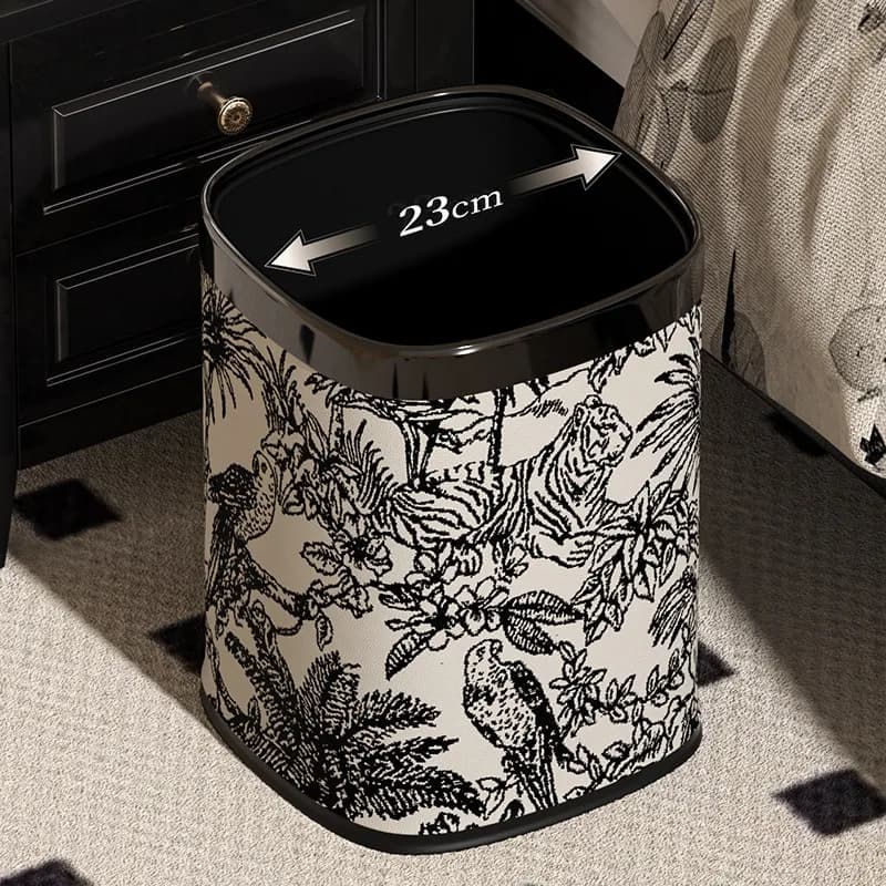 For Household Living Room Kitchen Office Uncovered Square Double-layer Trash Can