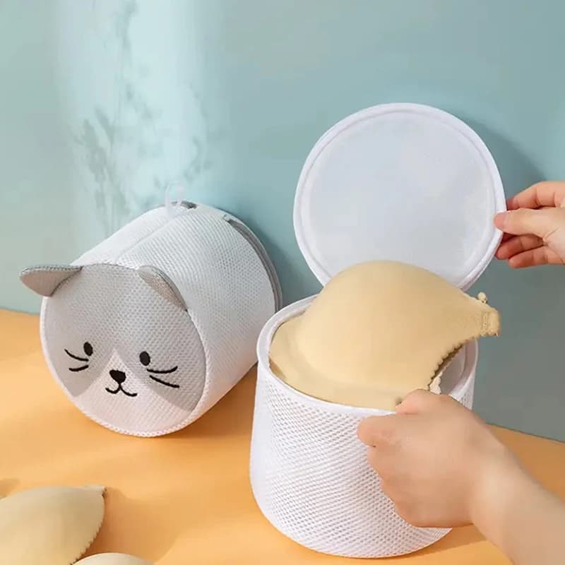 ♪ THG] 1 pz cute laundry bag with rabbit anti deformation washing bag in net for underwear bra lingerie washing machine