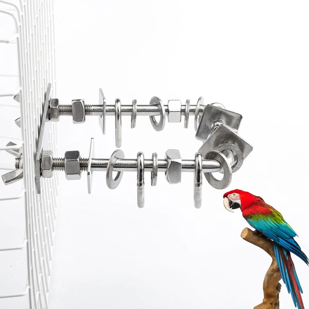 304 stainless steel medium and large parrot toy nibbling and grinding teeth development puzzle bird cage display stand