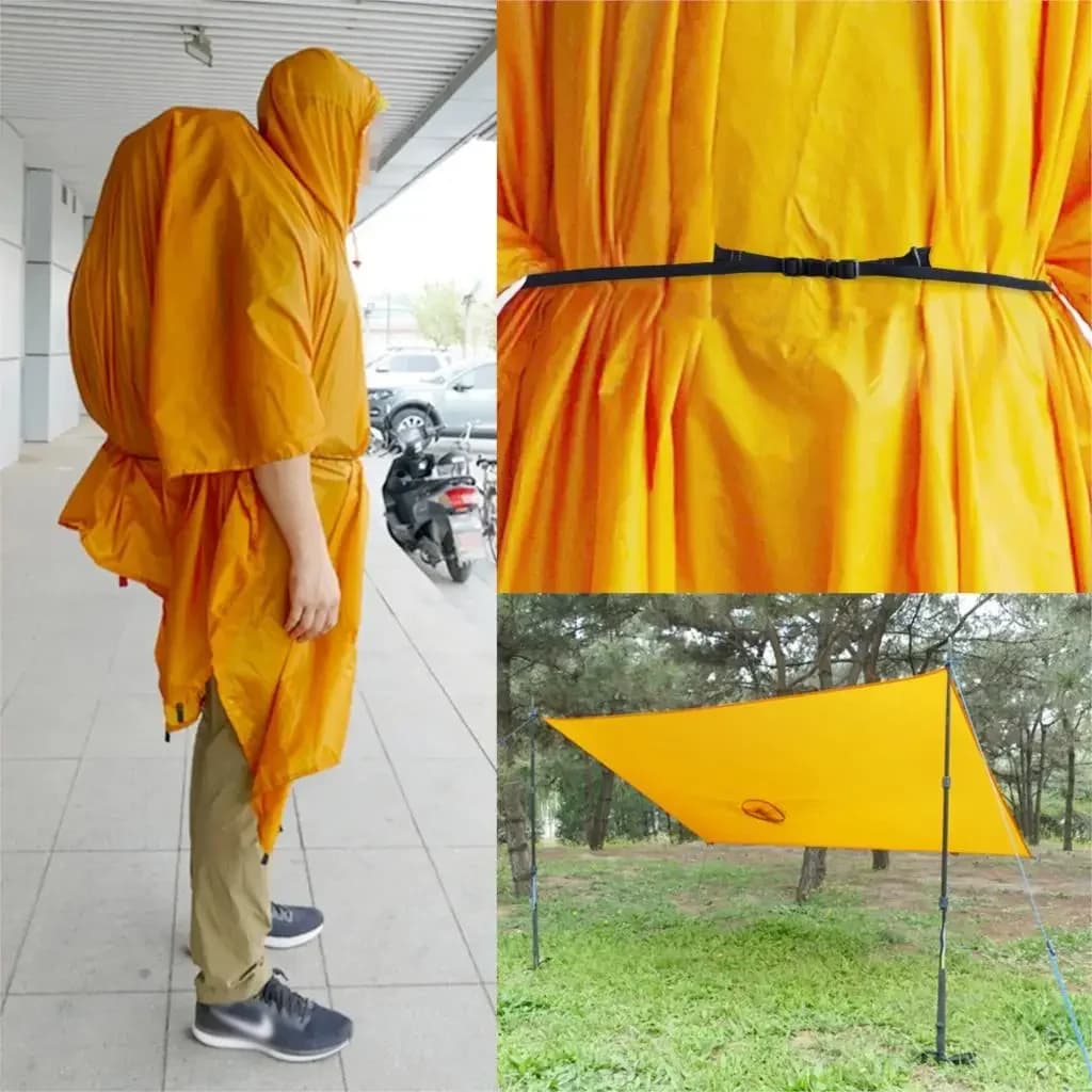 1 pcs single person ultralight hiking waterproof camping outdoor sun tent Tarp Mini sun shelter 20D Nylon covered in double face Silicone
