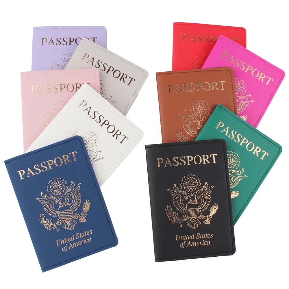 Porta Passaporto con Porta Carte e Documenti, Custodia Protettiva da Viaggio per Uomo e Donna