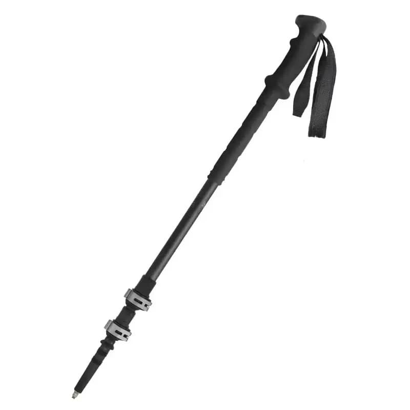 Bastoncini da Trekking in Fibra di Carbonio con Blocco Esterno, Telescopici a 3 Sezioni, Ultra-Leggeri 200g per Escursioni in Montagna/Ghiacciaio