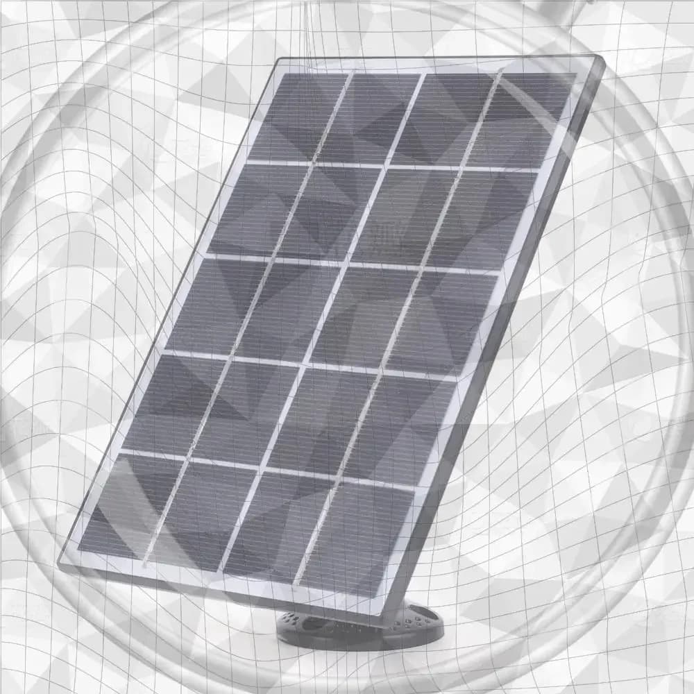 Pannello Solare 4W per Campanello Ring, Caricatore Solare Impermeabile IP65 360 ° Supporto da parete regolabile per Ring Video Doorbell 4/3/3 Plus/2