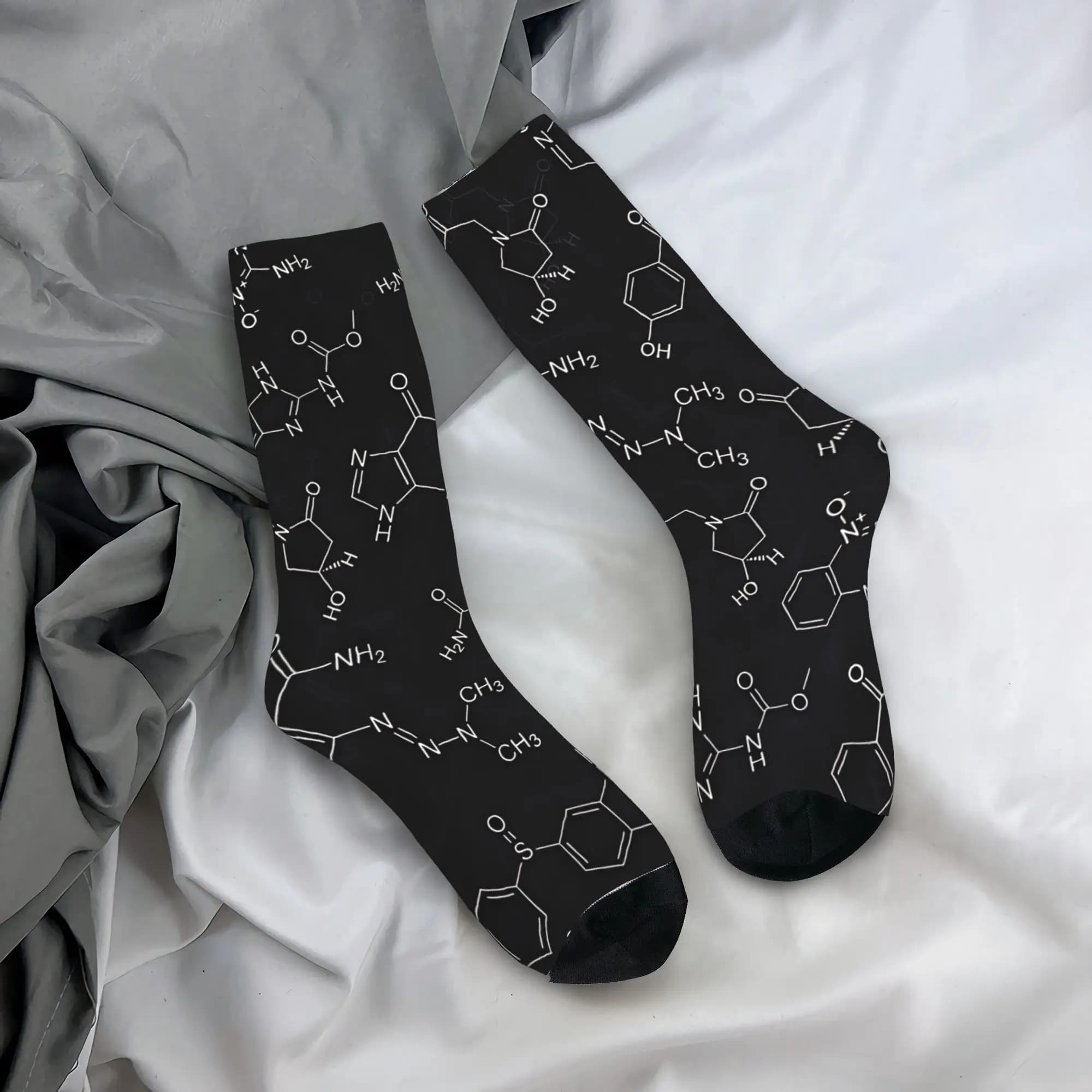 Science Stuff Chemistry Laboratory Socks Funny Stockings Autumn Non Slip Men Socks High Quality Custom Running Socks