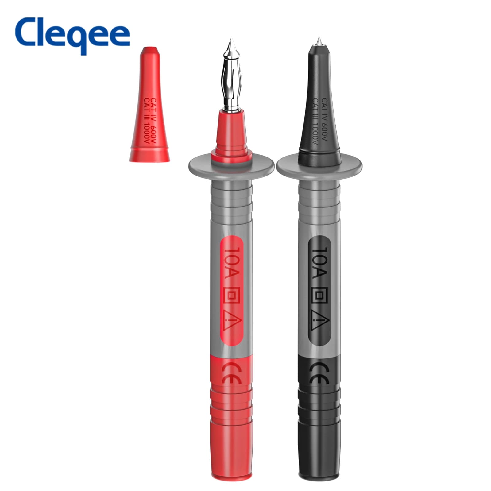 Sonde per Multimetro Cleqee P30046 con Presa Femmina da 4mm 1000V/10A con Sonde di Prova a Banana da 4mm per Test Elettrici