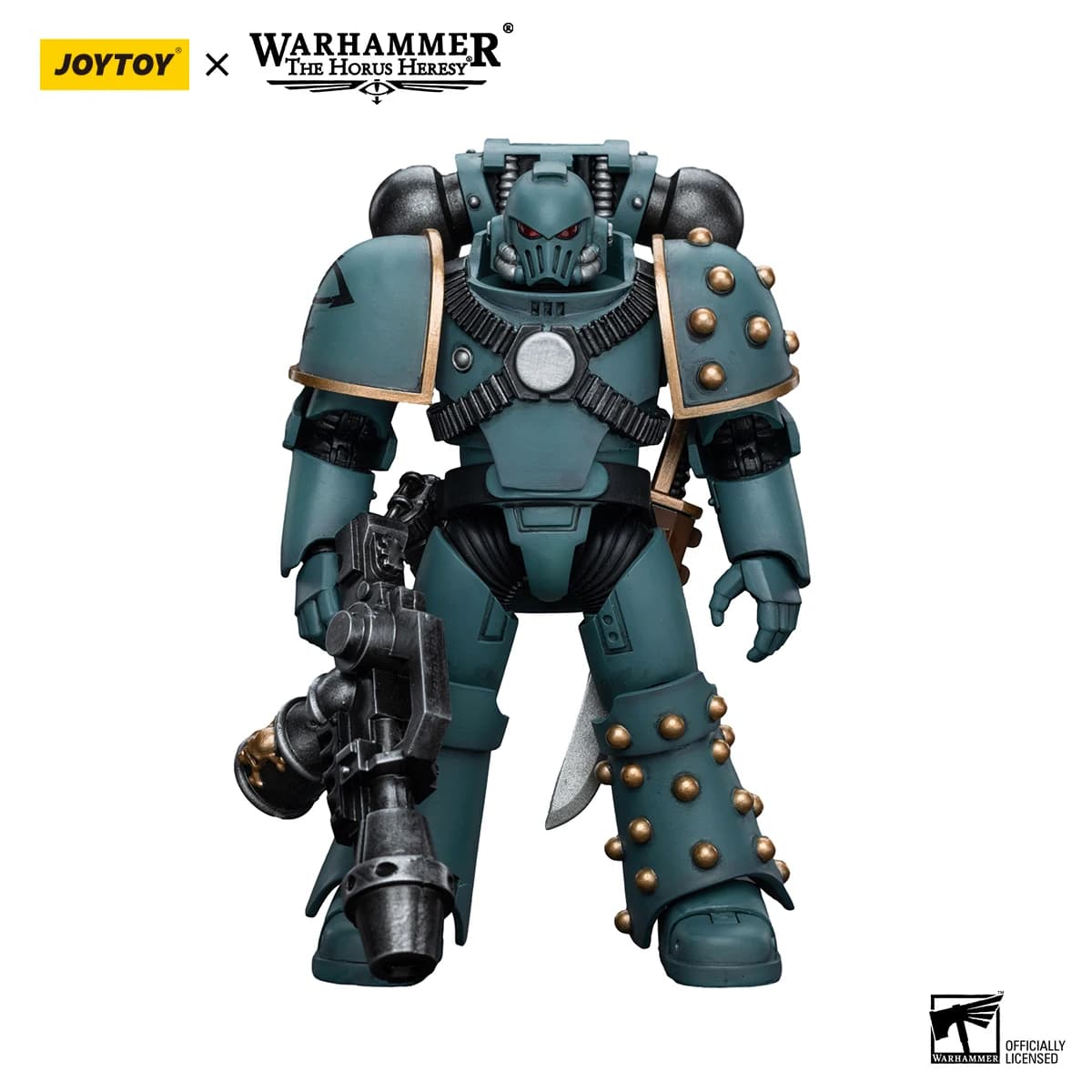 JOYTOY Warhammer 30K 1/18 Action Figure Sons of Horus MKIV Squadra Tattica Legionario con Modello di Lanciafuoco