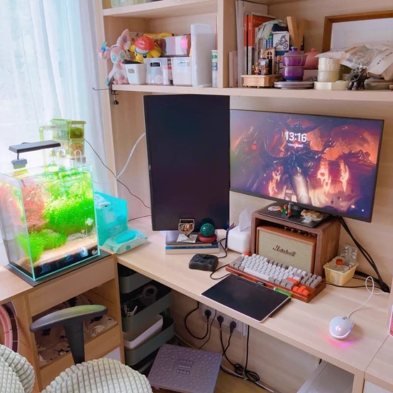 Ergonomic lift for monitor, solid wood desk organizer, computer screen shelf, standing desk desk shelf