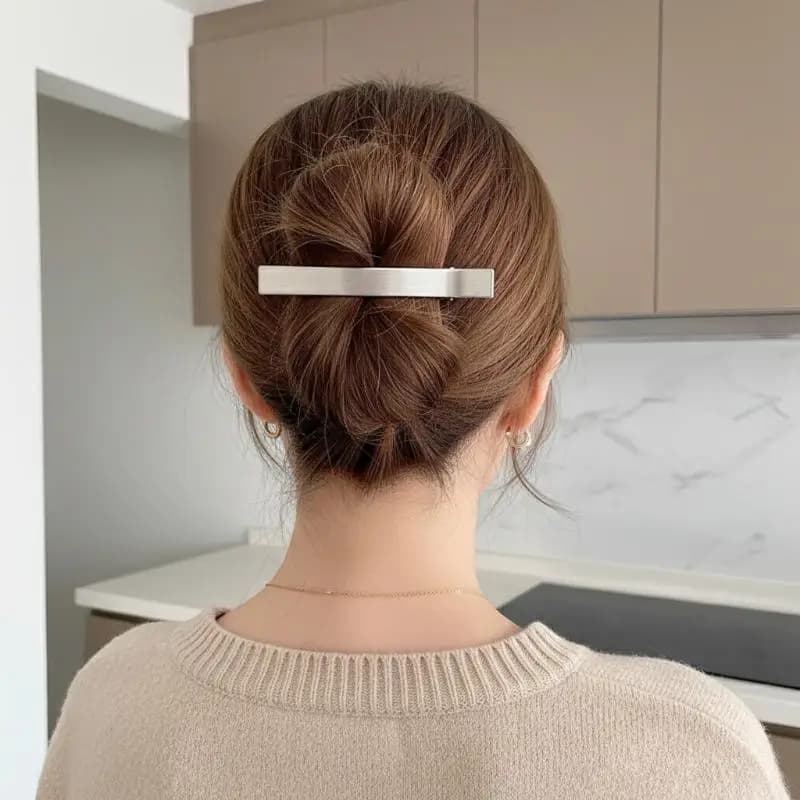 1/5 Pezzi Fermagli per Capelli a Becco d'Anatra Stile Coreano, Eleganti Mollette in Metallo per Ragazze, Accessori per Coda di Cavallo