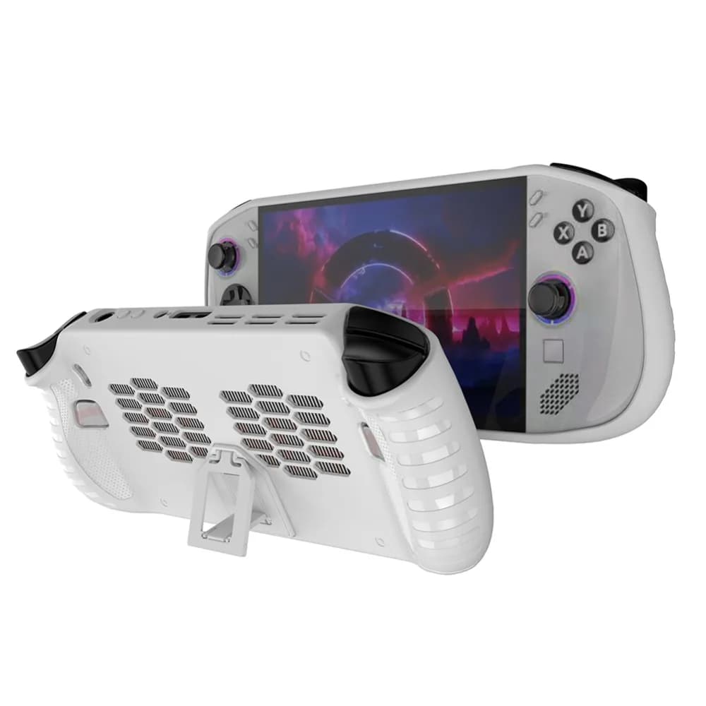 Custodia protettiva per palmari da gioco in TPU morbido con supporto Custodia per console di gioco antigraffio Ergonomia anticaduta per Lenovo Legion GO S