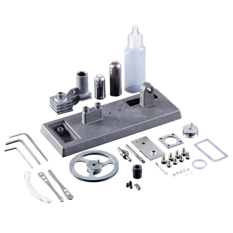 Modello di motore Stirling assemblato fai da te generazione di energia LED Light Steam Heat Education Model esperimento scientifico Toy