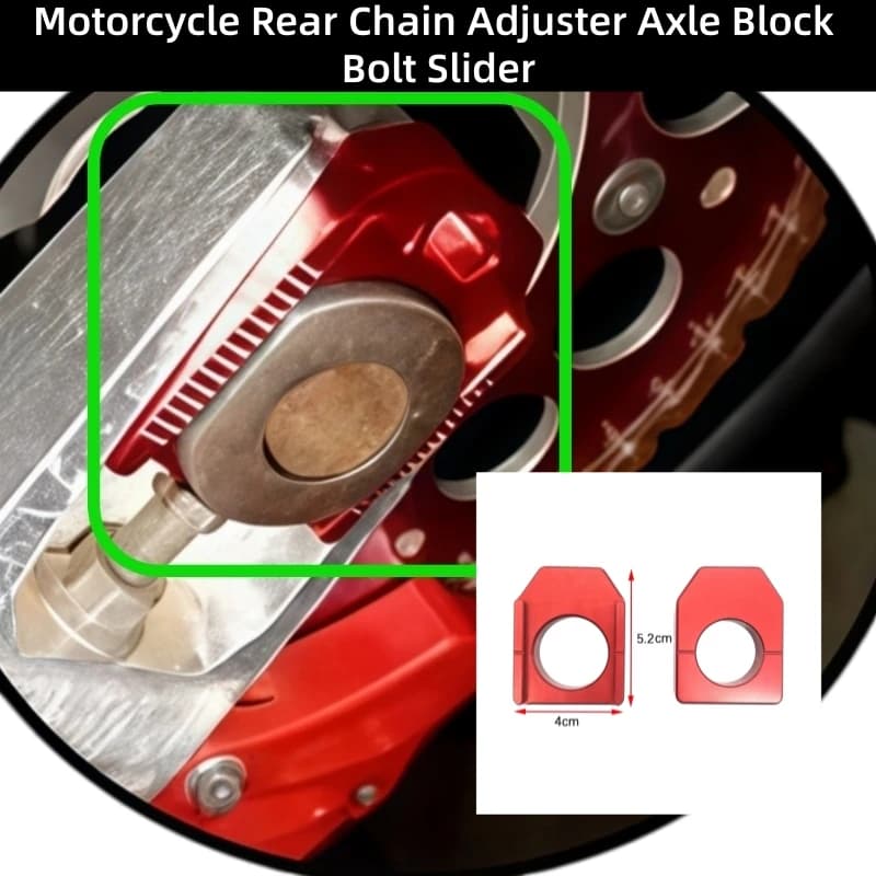 For CRF 125 250 450 CRF450 CR125 CRF250 CRF450 CR250R CRF450R 2002-2023 Motorcycle Rear Chain Adjuster Axle Block Bolt Slider