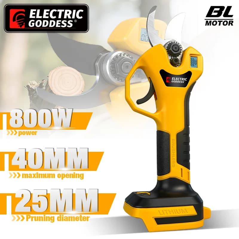 Power Brushless Electric Scissors, Garden Tools, Power Shafts for Fruit Trees, Compatible with 18V Makita Battery