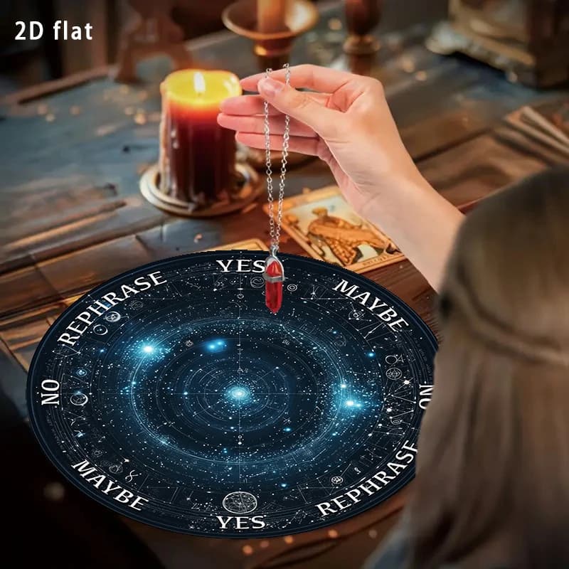 Starshine Magic Altar Decoration Swinging Crystal Reading Pendulum Board For Astrology Oracle Card Mat Magic Symbol Decoration
