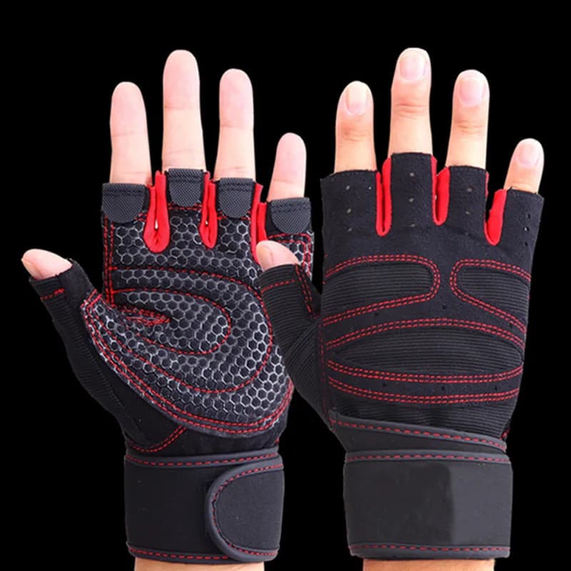 Gloves half fingers Fitness men and women wrist protection sports dumbbell riding anti-slip workout for exercises with horizontal bar
