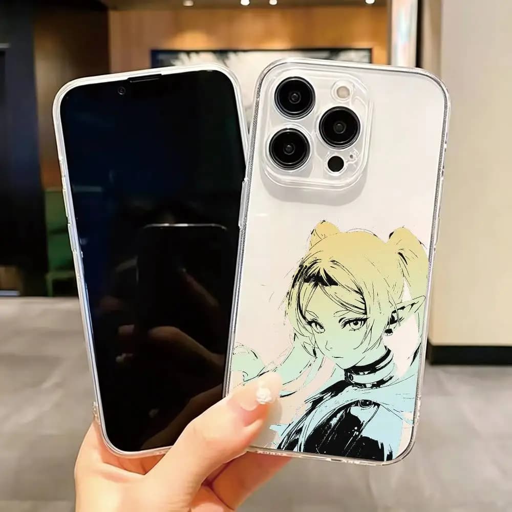 Frieren gift Phone Case Transparent Silicone Soft For iPhone 17 16 15 14 13 12 11 Mini Pro Max Plus