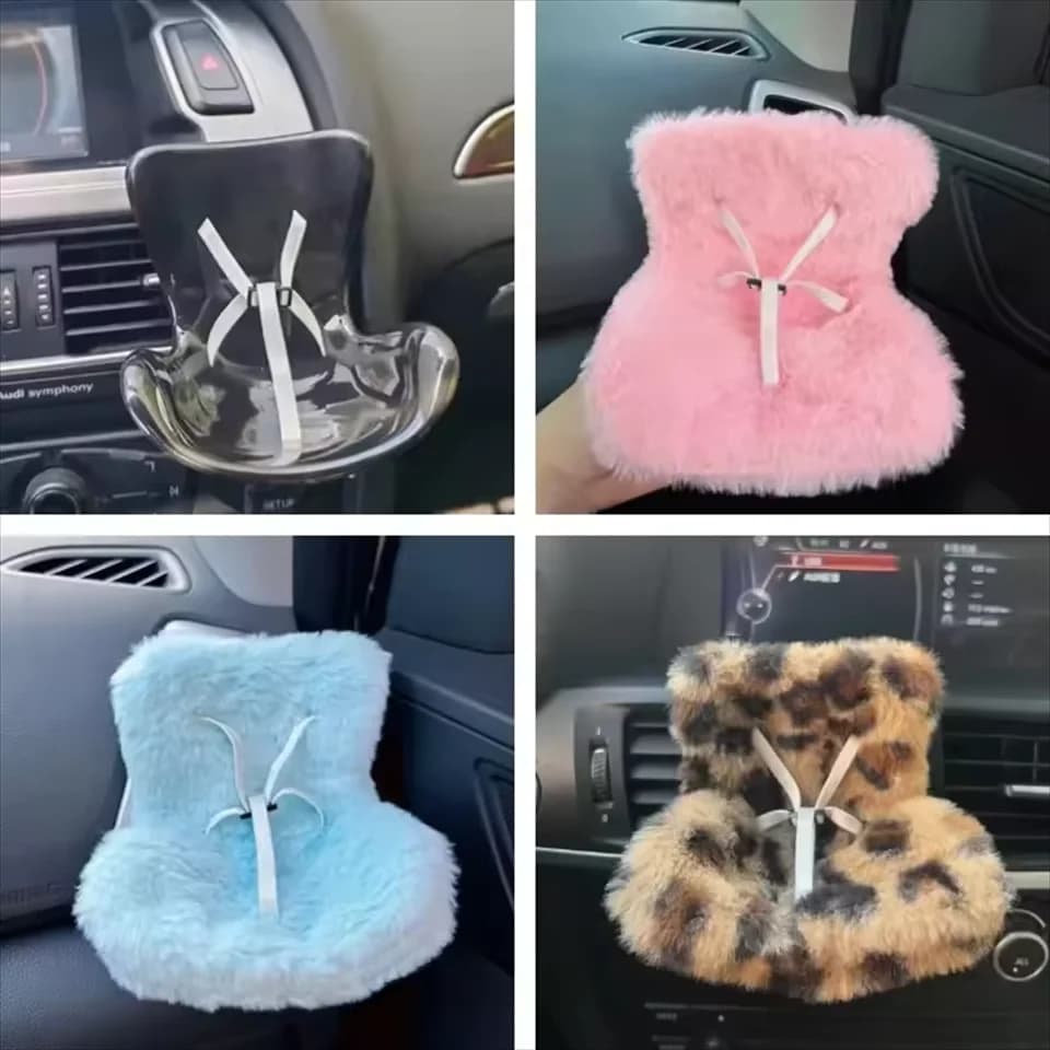 Per Labubu Seggiolino di sicurezza per bambola per auto 15-17 cm Modello di sedia per cartoni animati Decorazione per presa per seggiolino auto per bambola Interni per auto Regali di compleanno