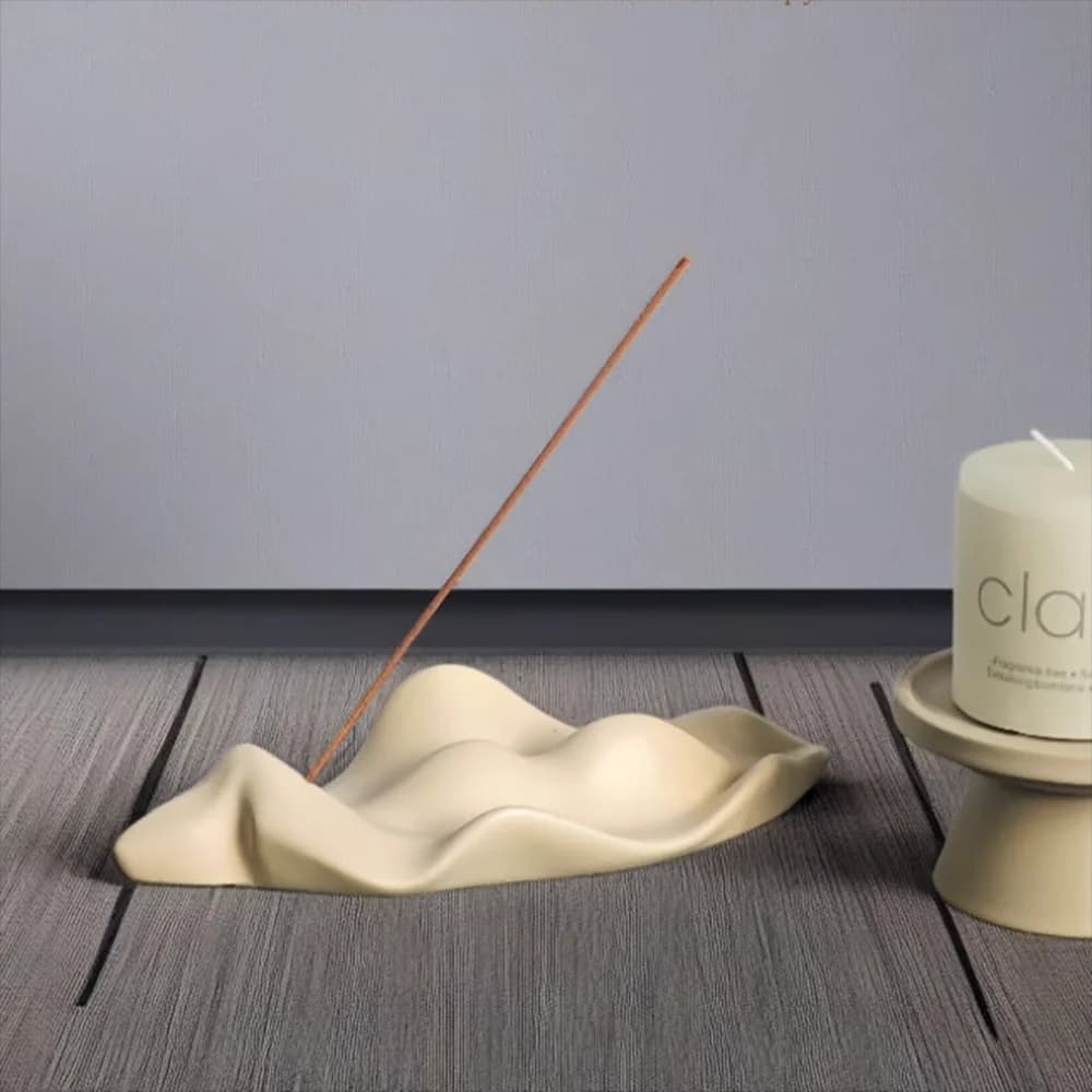 Stampo in silicone per porta incenso in calcestruzzo antirughe, supporto per bruciatore porta incenso in calcestruzzo fai da te, stampo per supporto per bastoncino bruciatore