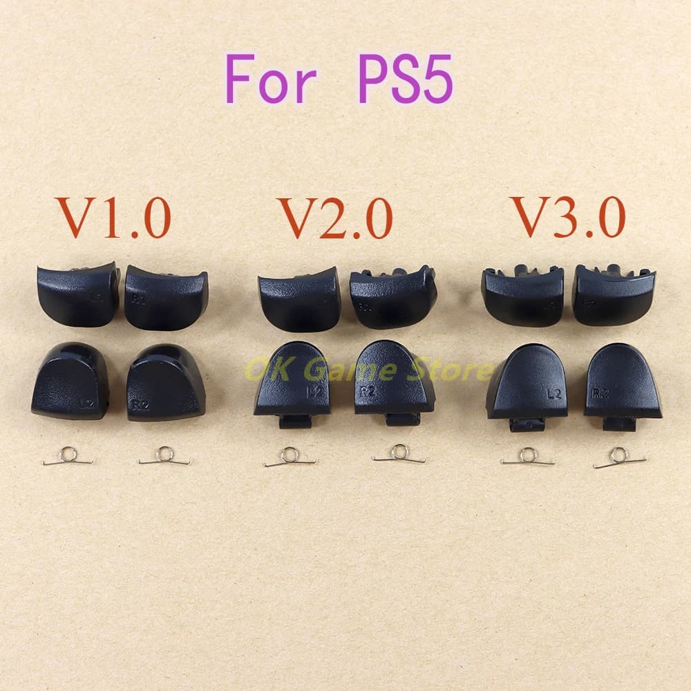1 set Nero L1 R1 L2 R2 Trigger Pulsanti Per PlayStation PS5 V1.0 V2.0 V3.0 Controller Accessori di Gioco Per PS5 Con Primavera