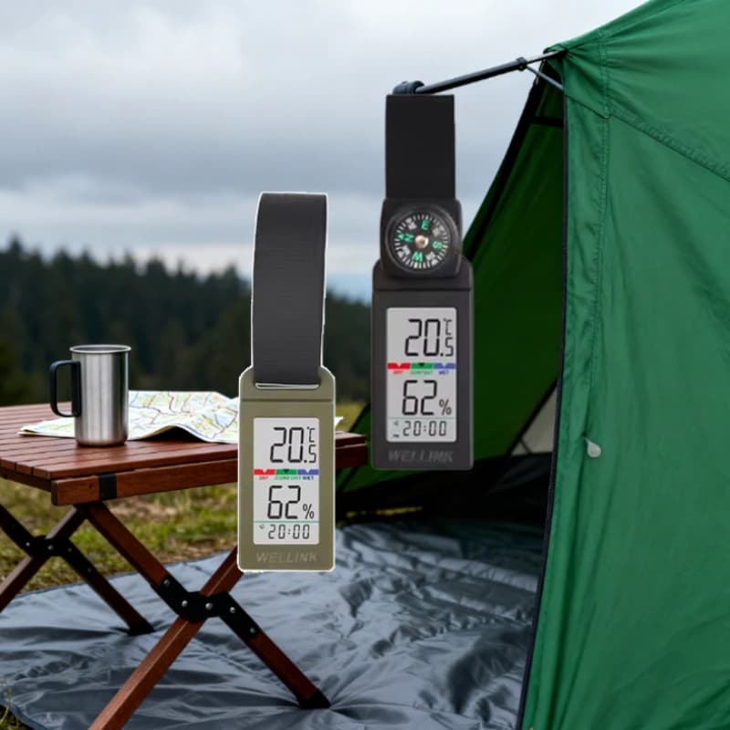 Multifunction Thermometer Hygrometer Automatic Electronic Temperature Humidity Monitor Clock LCD Screen Weather Station