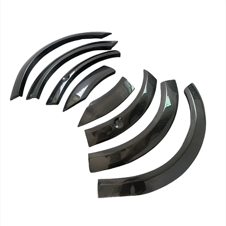 Carbon fiber widebody mudguard Wheel eyebrow for Tesla Model X Body Kit Front lip Side skirt Rear diffuser