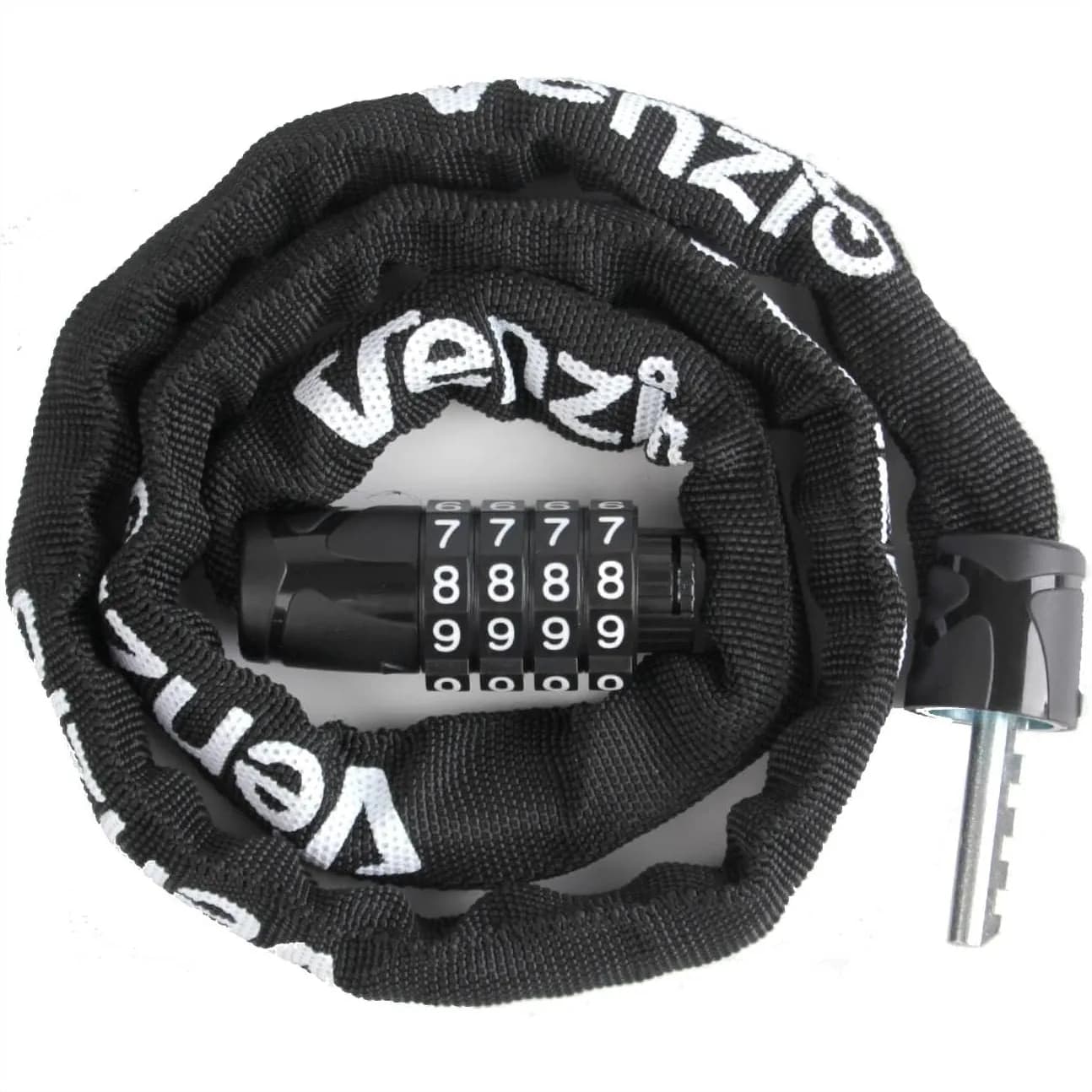4-Digit Combination Bike Chain Lock, 4mm x 900mm (3FT) Keyless Security Lock for Bicycle, E-Bike, Scooter, Fence, Gate, Door