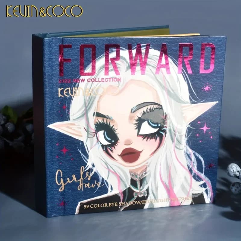 KEVIN & COCO 59 Color Eye Elf Fairy Shadow Tray Pearl Matte Base Brightening Red Halo Feature Tray for Face Makeup