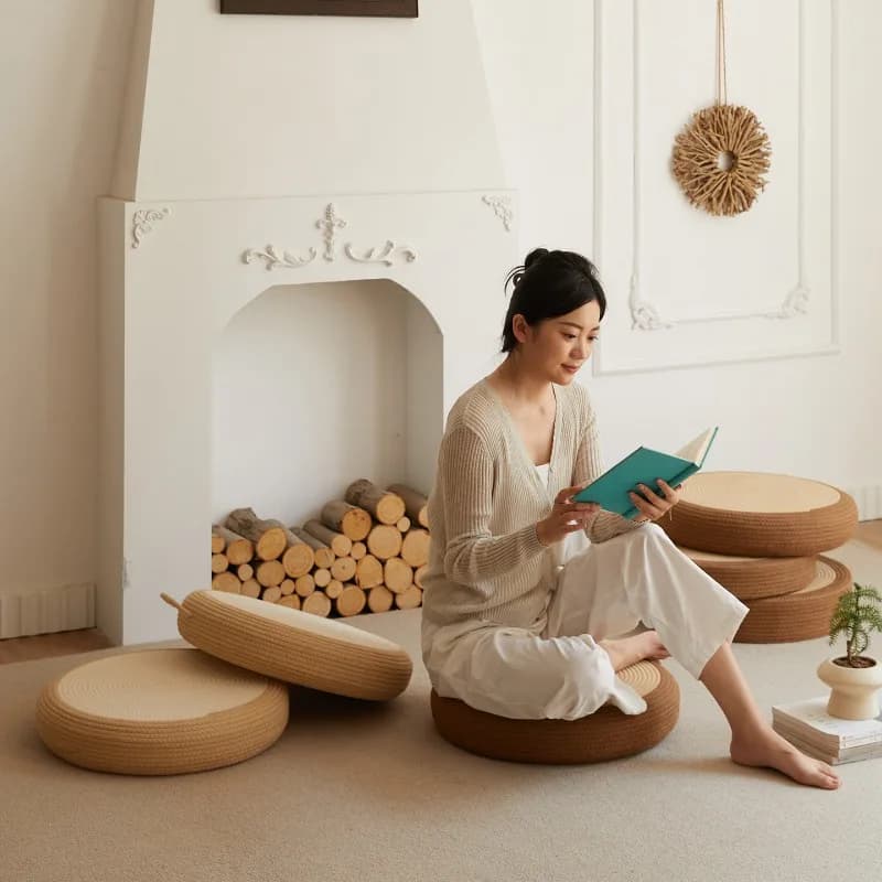 Pu Tuan Cushion, Floating Window on The Ground, Meditation Mat, Living Room Meditation Home Use Bowing Sitting on A Pedestal