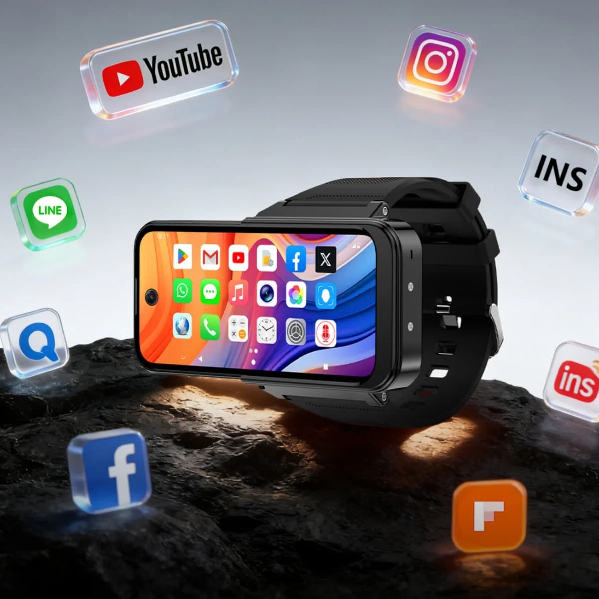 New Smartwatch with 3.97'' 8GB RAM 256GB ROM Android 12.0 Facial unlocking 2000mAh 4G LTE Type-C OTG Smartwatch
