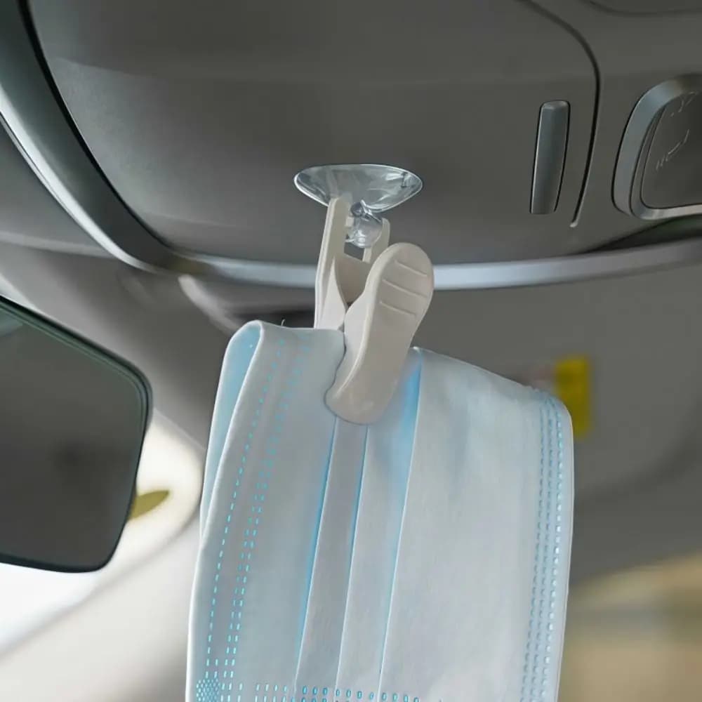 1/4pcs Fixed Suction Cup Storage Clip Multifunctional Hook ABS Bathroom Storage Clip Bill Storage Refrigerator Messages