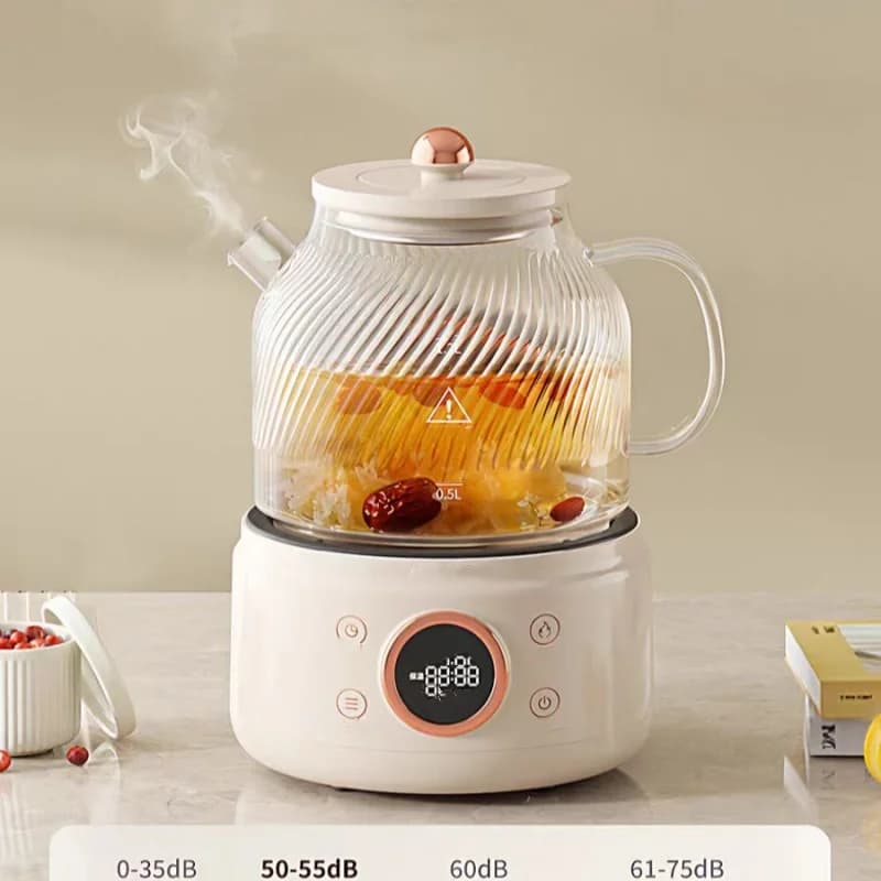 1.2L Multifunctional Smart Glass Electric Kettle Health Pot Constant Temperature 1500W Automatic Shut-off Household Office 220V