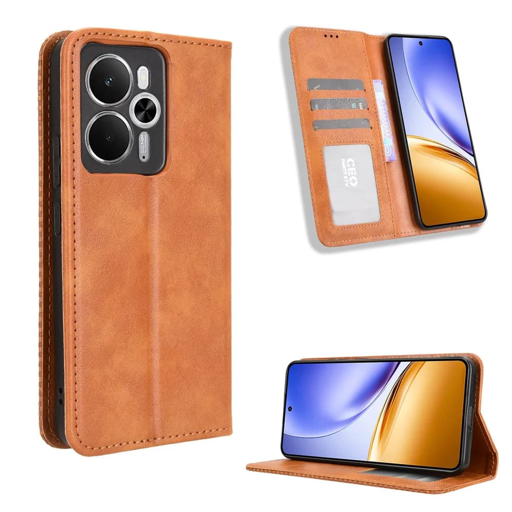 For OPPO Realme 14 14T 5G High Quality PU Leather +TPU Protecting Phone Case For Realme14 Realme14T Flip Anti-Knock Wallet Coque
