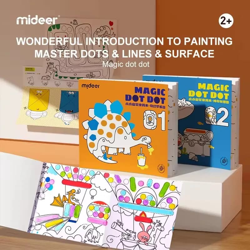 Mideer Children Magic Dot Picture Book Dot Painting Marker Drawing Toys Baby Graffiti Coloring Book For Kids 2Y+