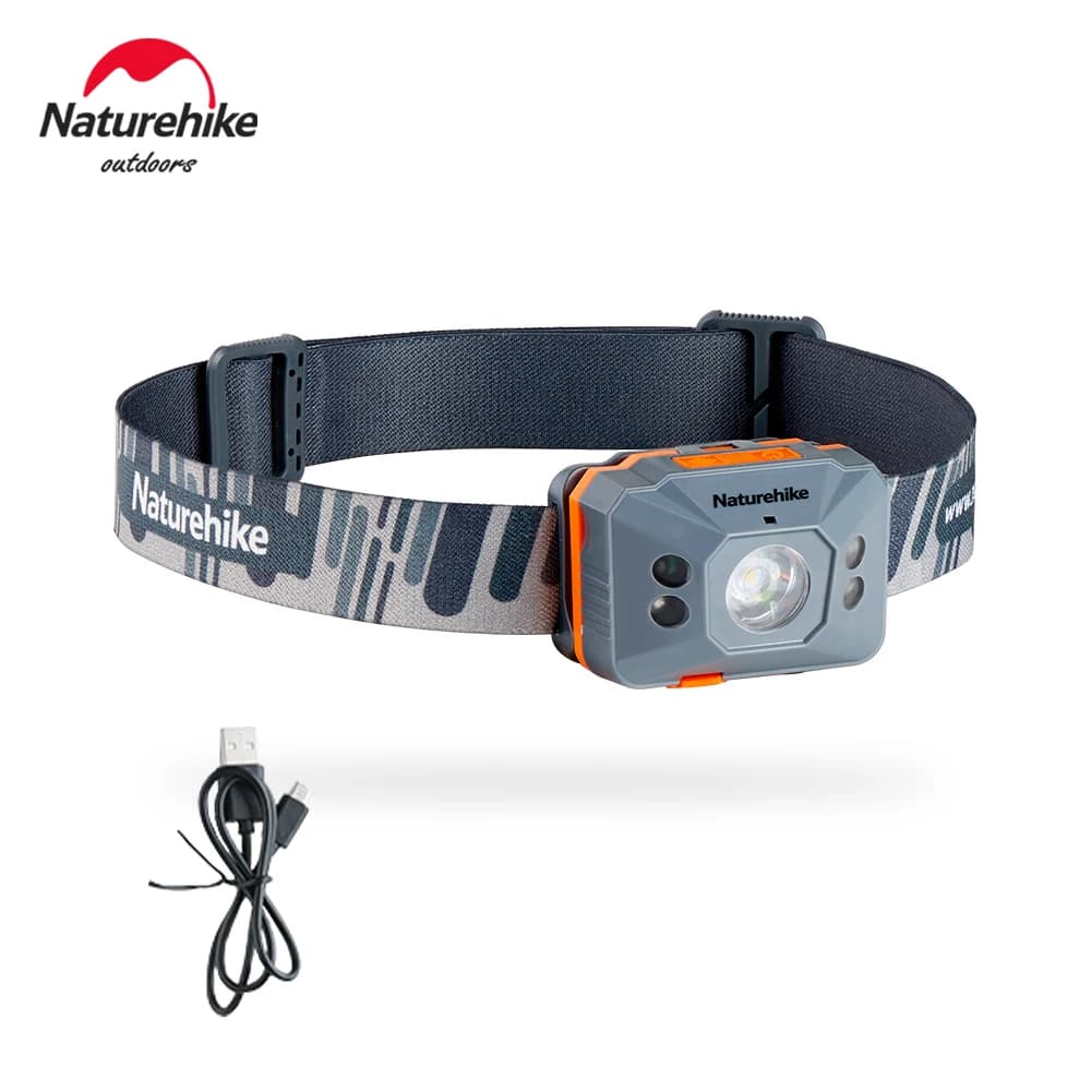 Lampada frontale Naturehike LED portatile Luci da campeggio super luminose Mini torcia frontale ultraleggera Faro da pesca ricaricabile tramite USB