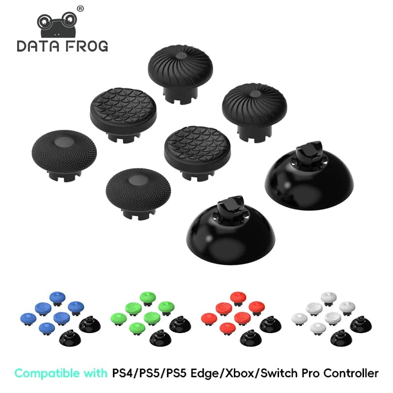 DATA FROG Set di accessori con cappuccio bilanciere e paddle in metallo per maniglie per controller di gioco PS4 e PS5 Edge Elite