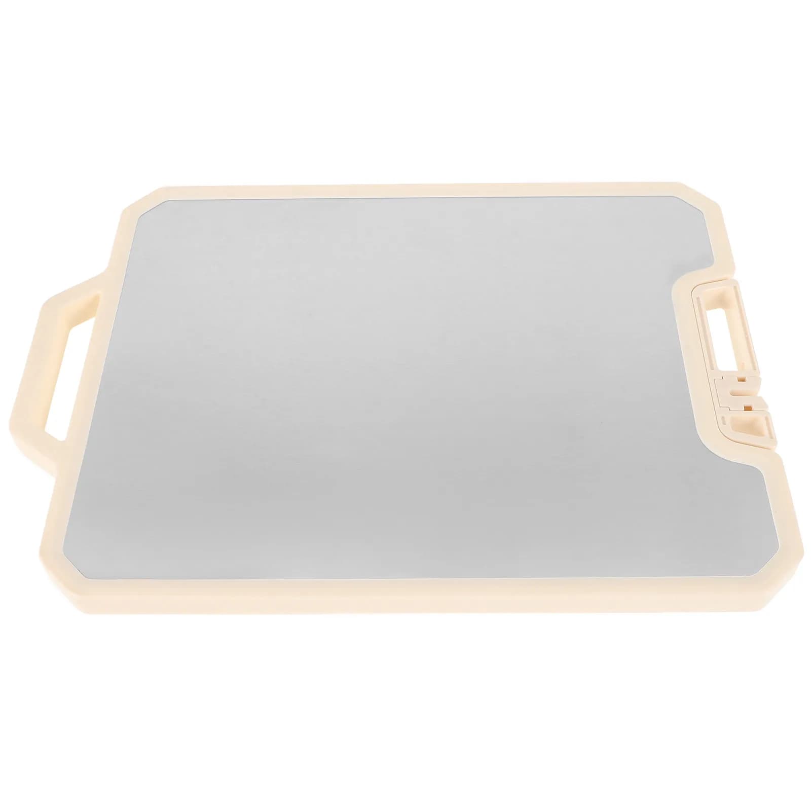 Tagliere in Acciaio Inossidabile dal Design Moderno ed Elegante, Doppio Lato, Autoportante, Lavabile in Lavastoviglie, Robusto per Uso Domestico