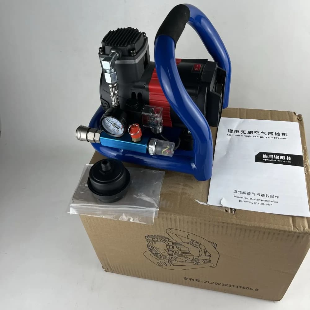 Compressore d'aria portatile a batteria al litio da 21V, gonfiatore per pneumatici senza fili, compatibile con batterie Makita 18V-21V, pompa d'aria elettrica alimentata a batteria.