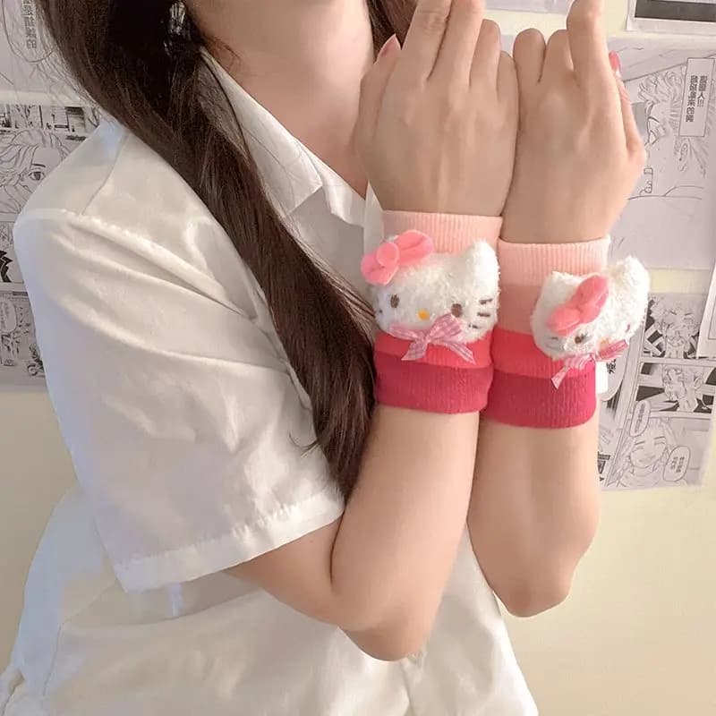 Braccialetto Giapponese Carino Hello Kitty, Bracciale da Polso Stile Dopamine Ins per Ragazze, Fascia da Polso Y2K Alt Sweet, Copri-Cicatrice